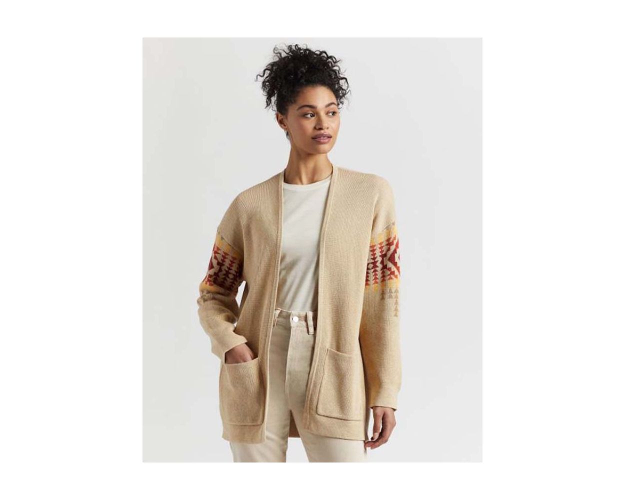 Women's Pendleton | Warm Sand Open Front Cardigan | Multi