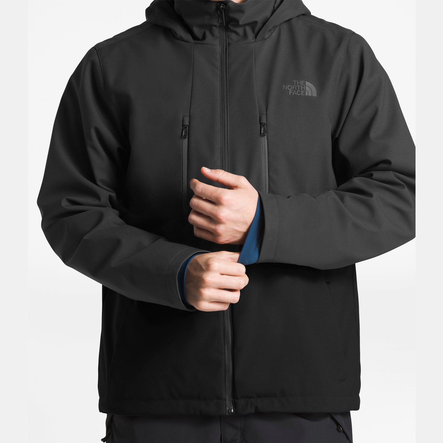 the north face windbreaker black