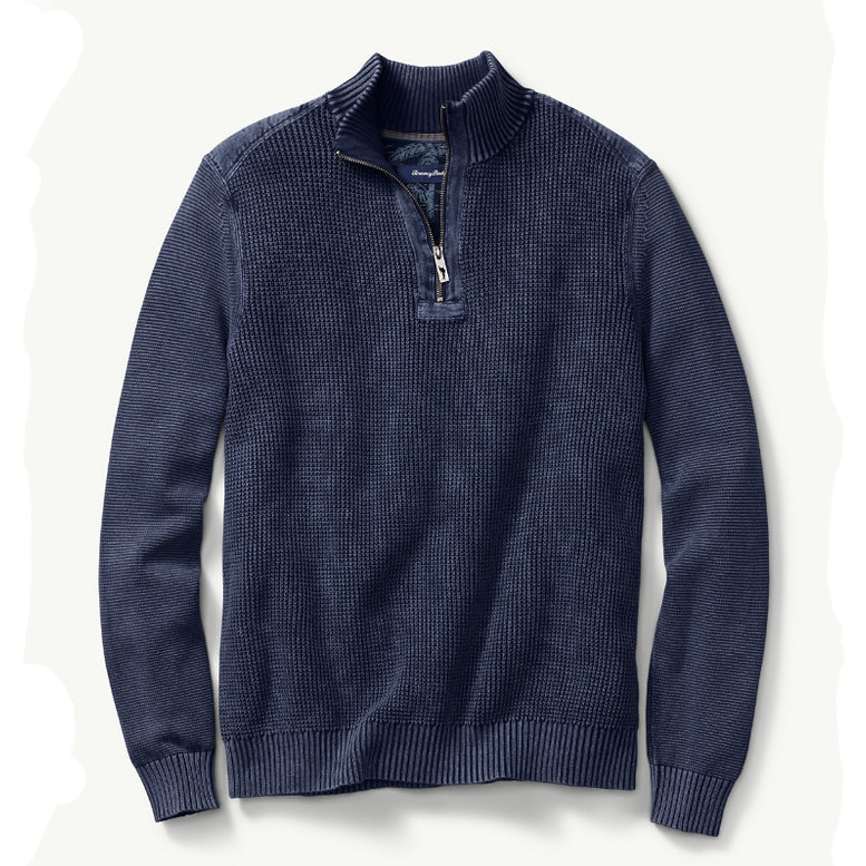 tommy bahama zip sweater