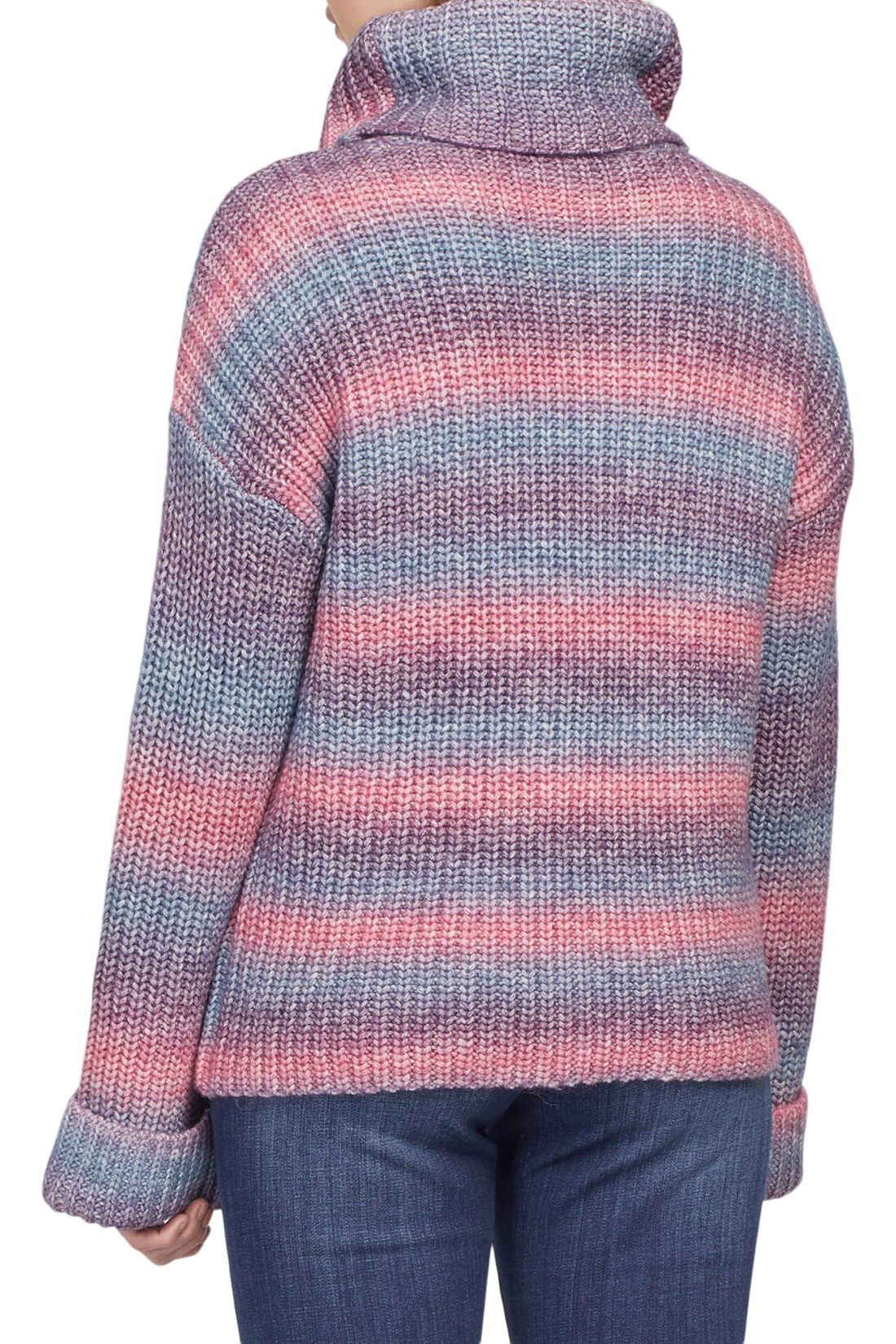 Women's Tribal Jeans | Striped Cowl Neck Sweater | Blue Frosting