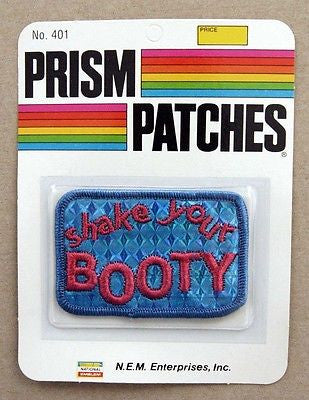 Vintage 1970’s Shake Your Booty Reflective Prism Patch 4
