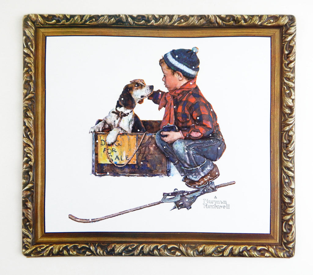 Vintage Norman Rockwell A Boy Meets His Dog Boy And His Dog Formcraft