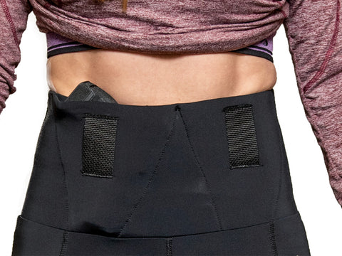 woman wearing Capri - Concealed Carry Leggings