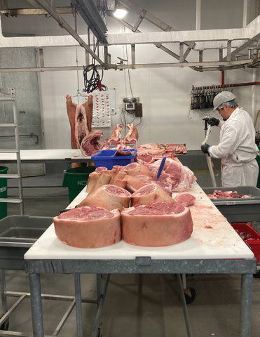 Family Friendly Farms butchers their pork at Wolf Pack Meats in Reno, NV.