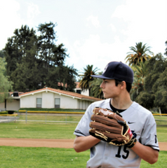 Michael Zeiter at age sixteen pitching baseball for his school, Villanova, in the green fields of Ojai, California.