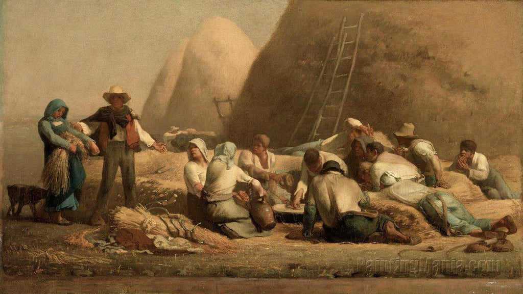 Harvesters Resting: Ruth and Boaz (1850-53) by Jean-François Millet