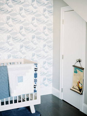 Nursery with Salty Oat Baby Quilt, Photo by Elizabeth LaDuca