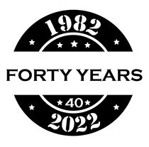 pro-lite 40 years seal, 1982-2022.