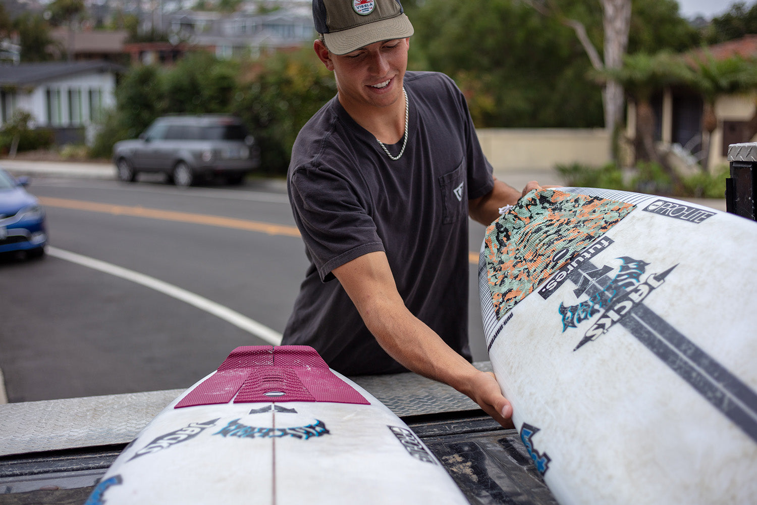 Cole Houshmand surfboard traction pad collection