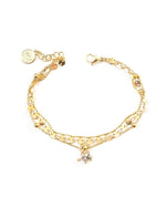 Bella Anklet in Gold - Corail Blanc