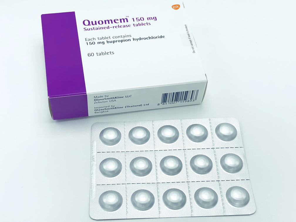 Bupropion 150 mg Quomem Zyban buy online Thailand Pharmacy