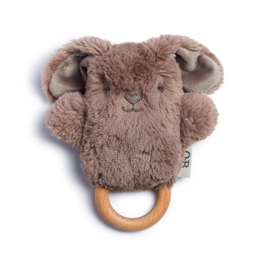 Wooden Teether | Baby Rattle & Teething Ring | Byron Bunny - Image