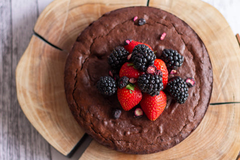 Freya's Nourishment Flourless Chocolate Cake with Berries