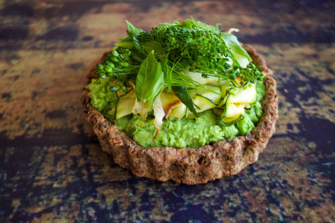 Livskraft Green Tart with Charred Vegetables