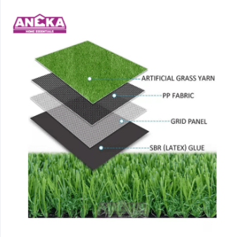 9bday Aneka Artificial Grass Carpet 1m X 1m X H25mm High Quality Fake Nazaki Online