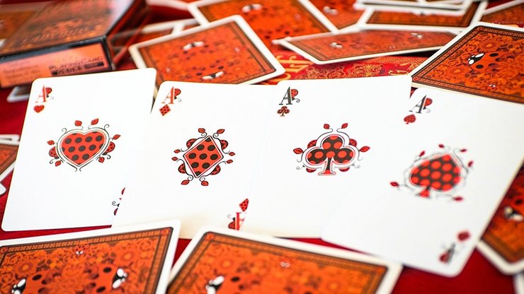 bicycle ladybug playing cards