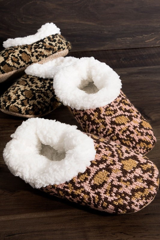 cheetah slippers