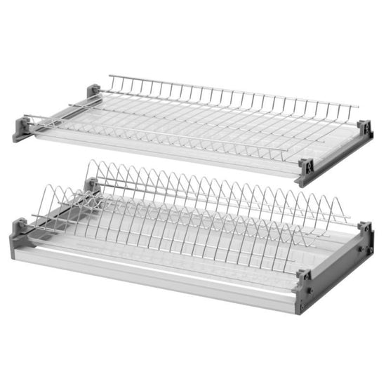 TGBY Large Dish Drying Stainless Steel 2 Tier Dish Rack