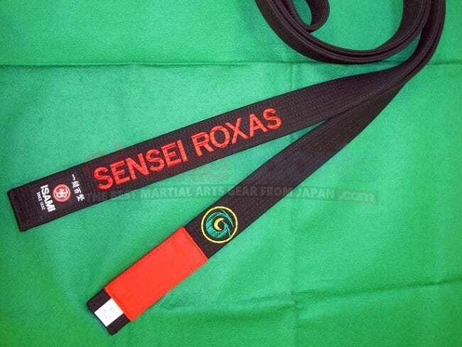 Isami BJJ Black Belt with Red Bar