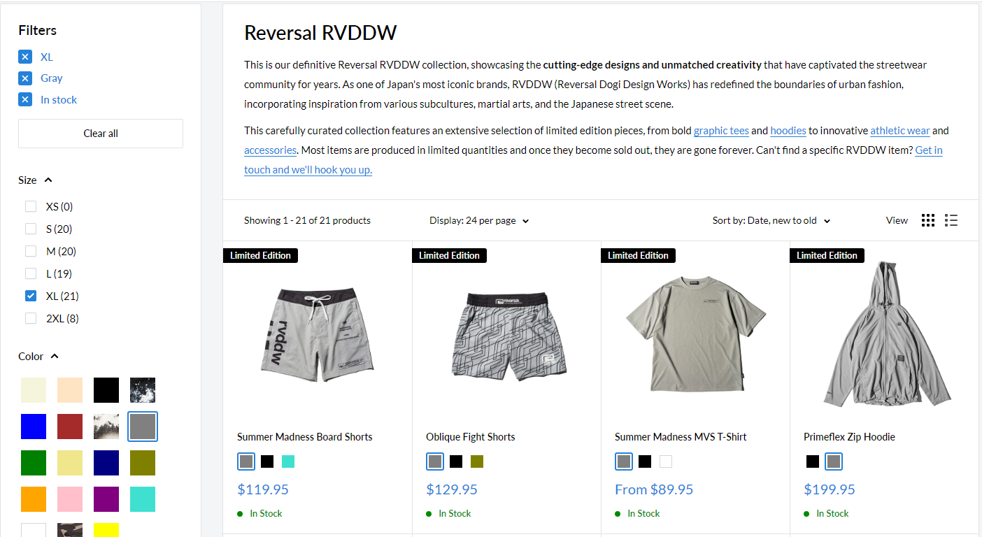 Reversal RVDDW filter shopping