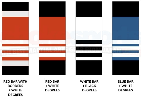 Isami BJJ Black Belt Rank Bar colors