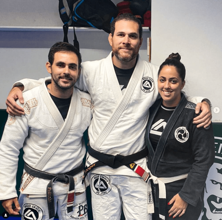 Roger Gracie wears his new 4th degree black belt from ChokeSports.com