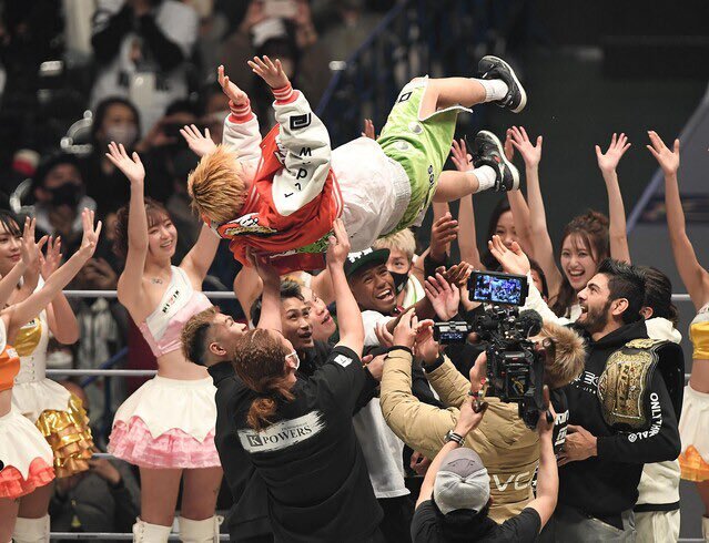 Tenshin Nasukawa celebration at Rizin 33