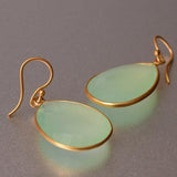 Alia Drop Earrings With Chalcedony