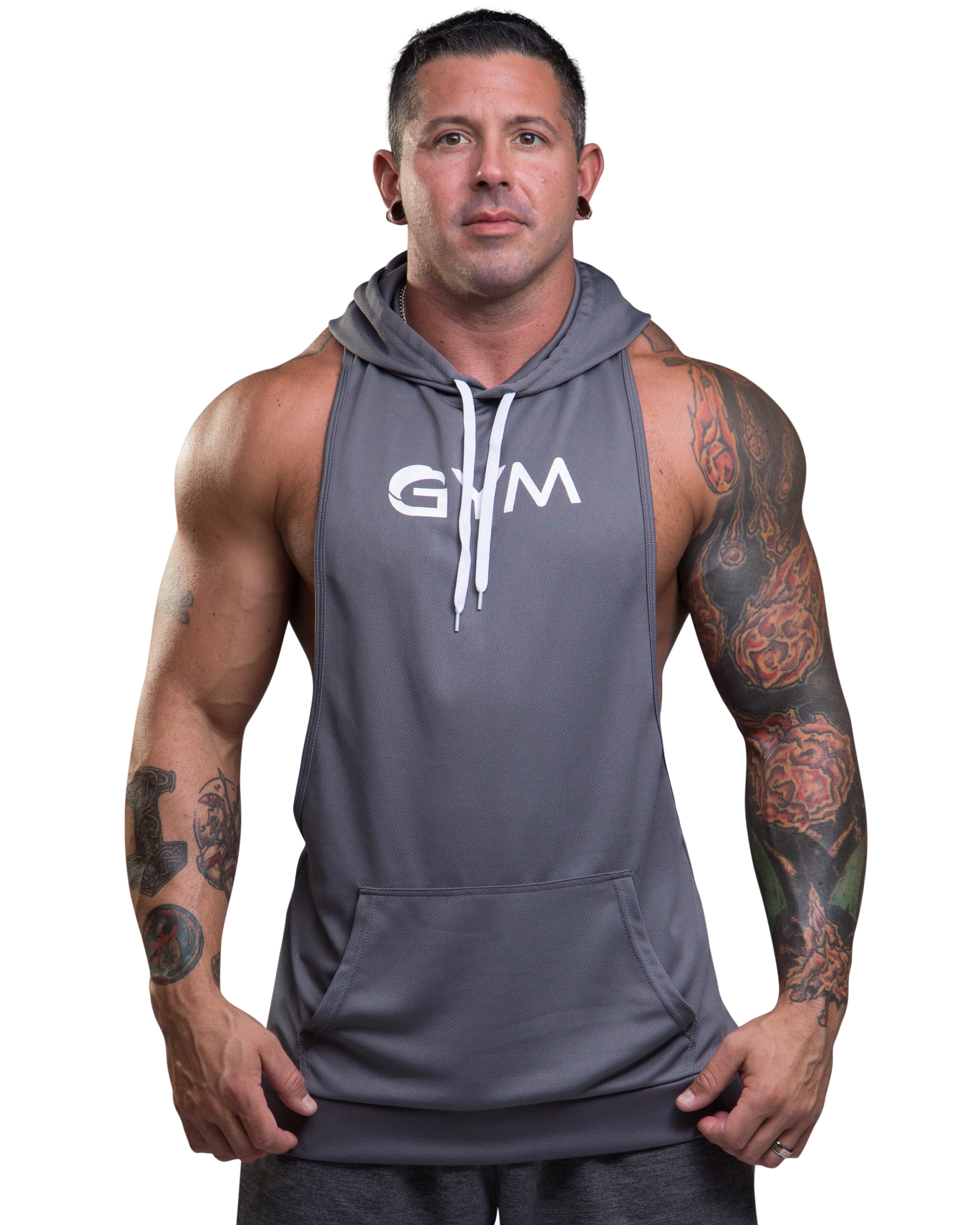 polyester sleeveless hoodie