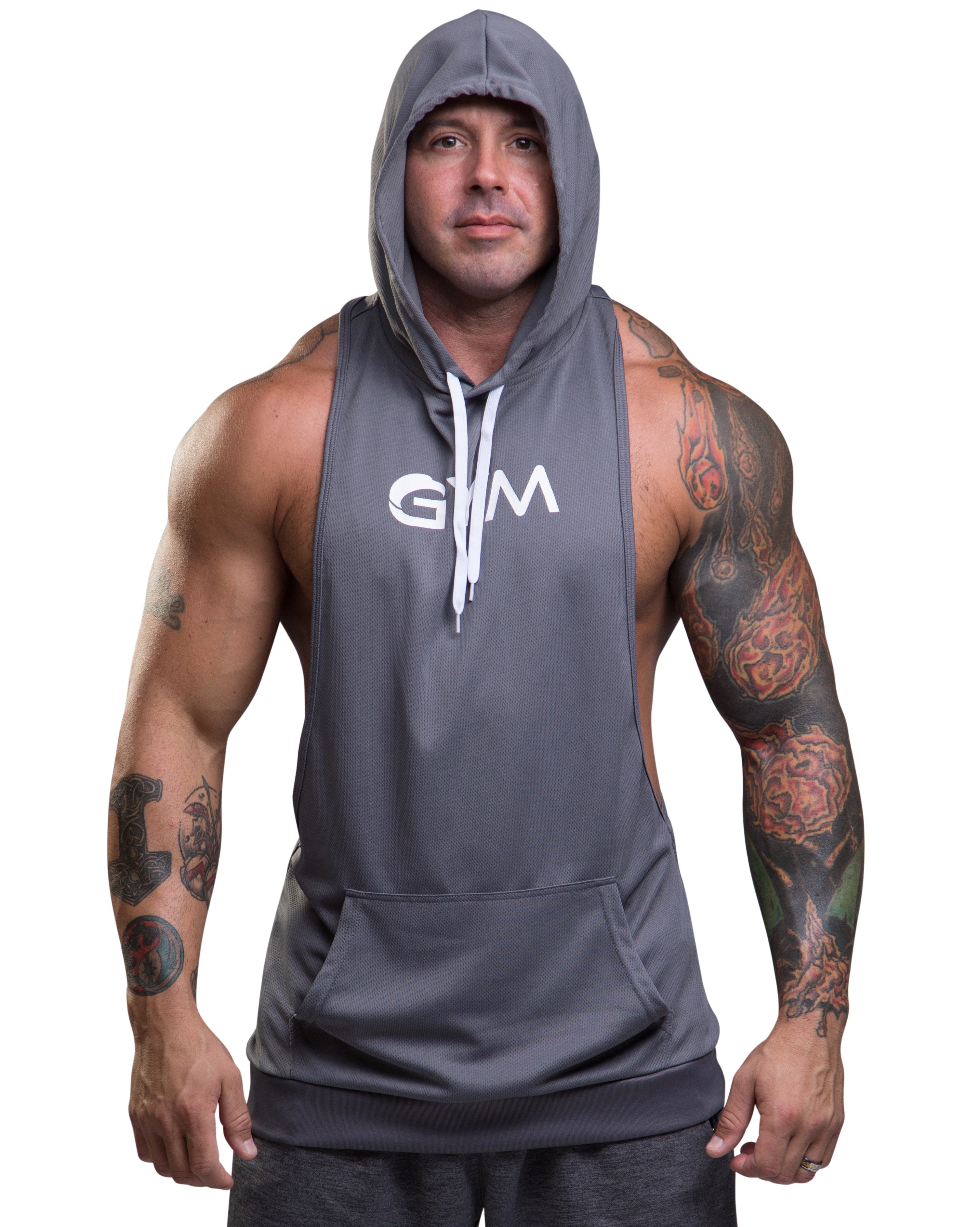 and 1 sleeveless hoodie