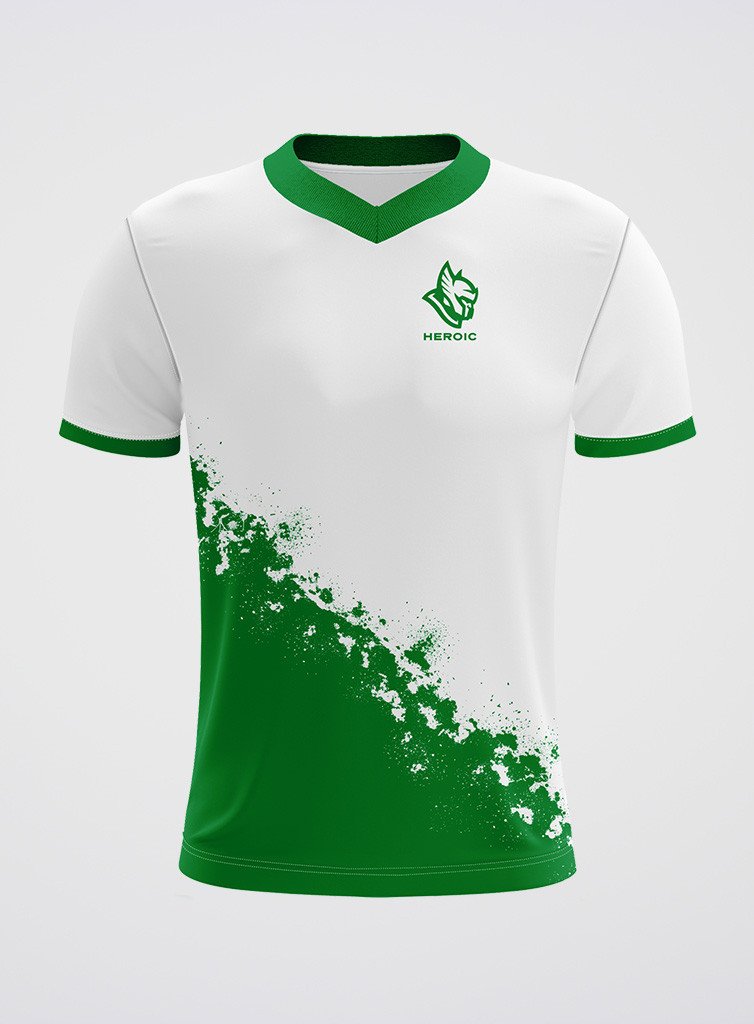 white and green jersey