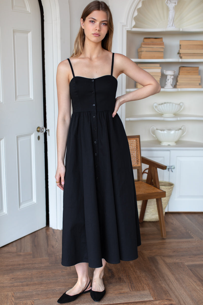 Florentine Layering Dress - Black Organic