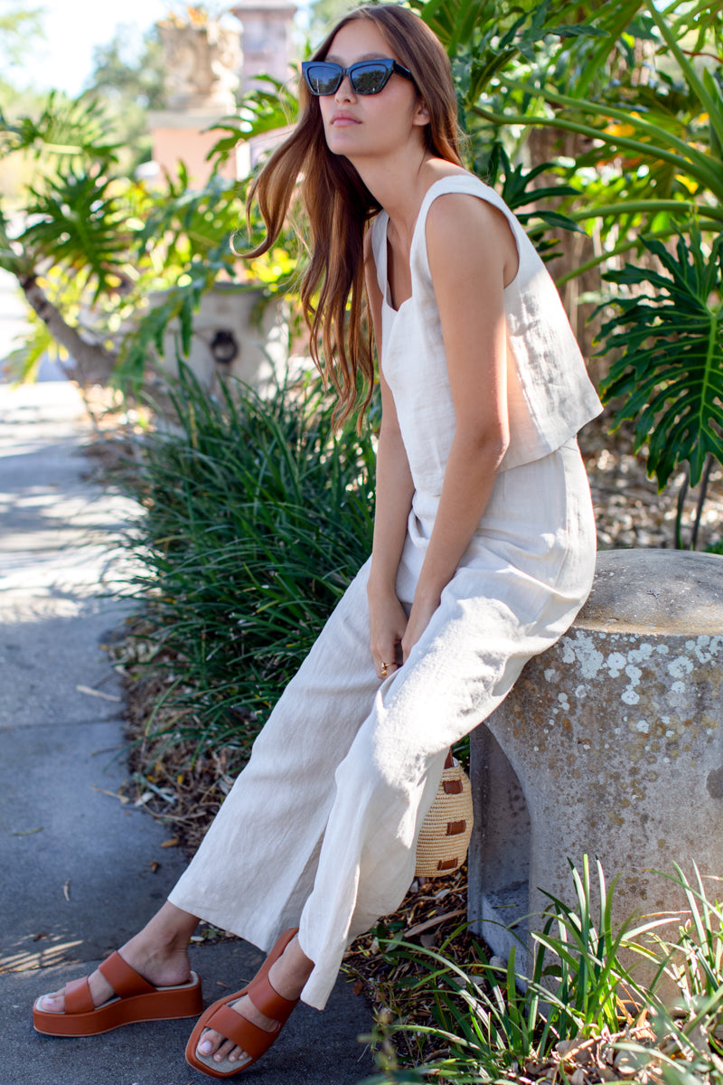 Roma Pant - Natural Linen