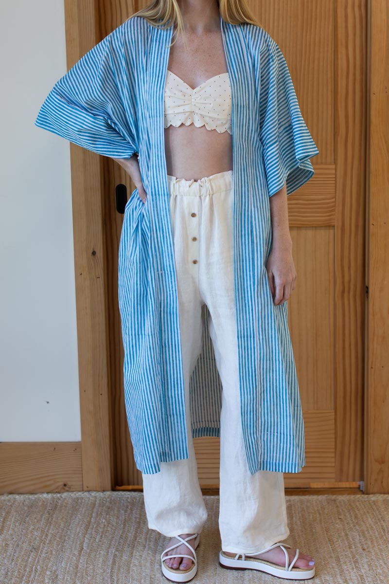 Midi Wrap - Sunday Stripe Bluesy Organic