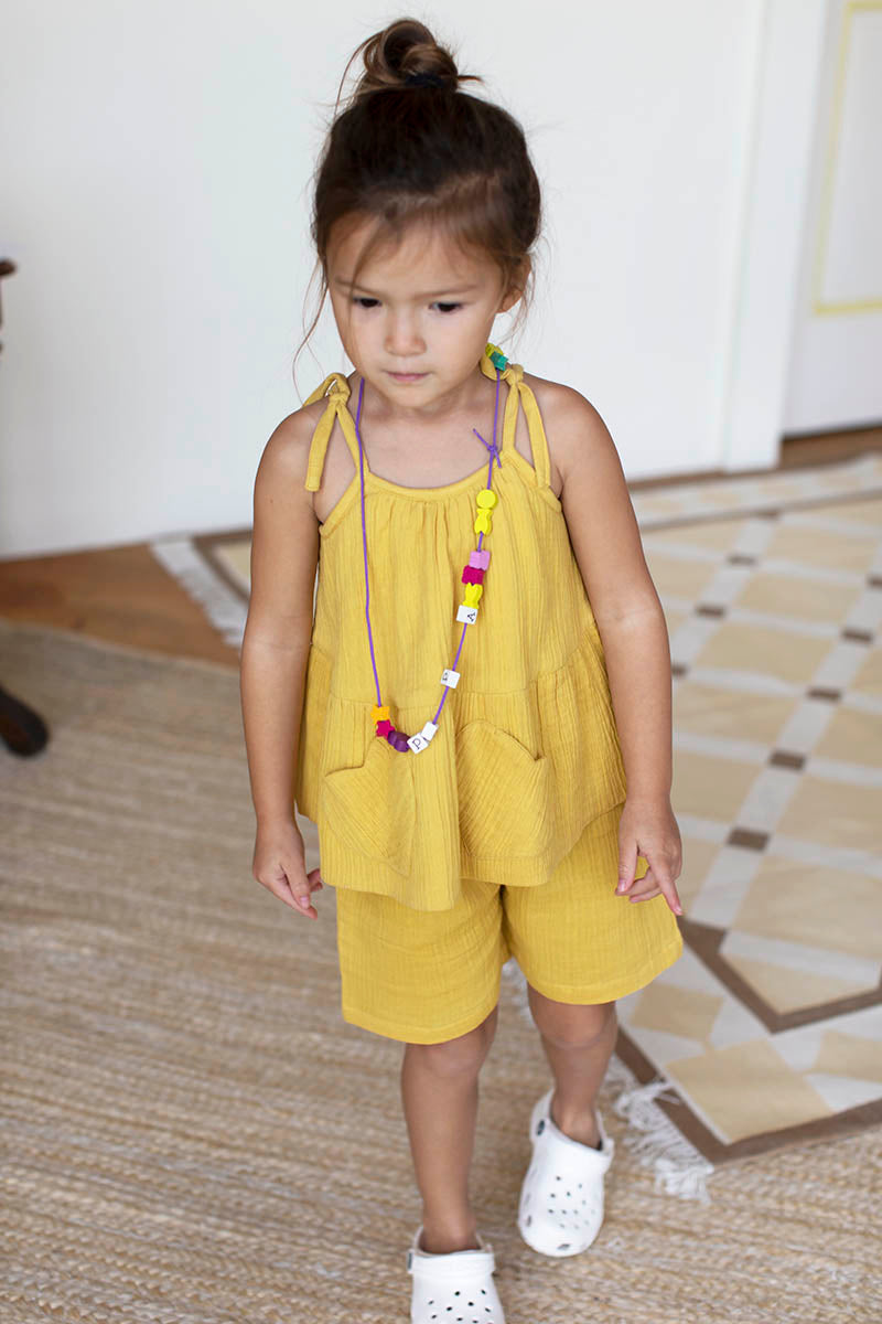 Little Fry Sunshine Shorts - Marigold Organic