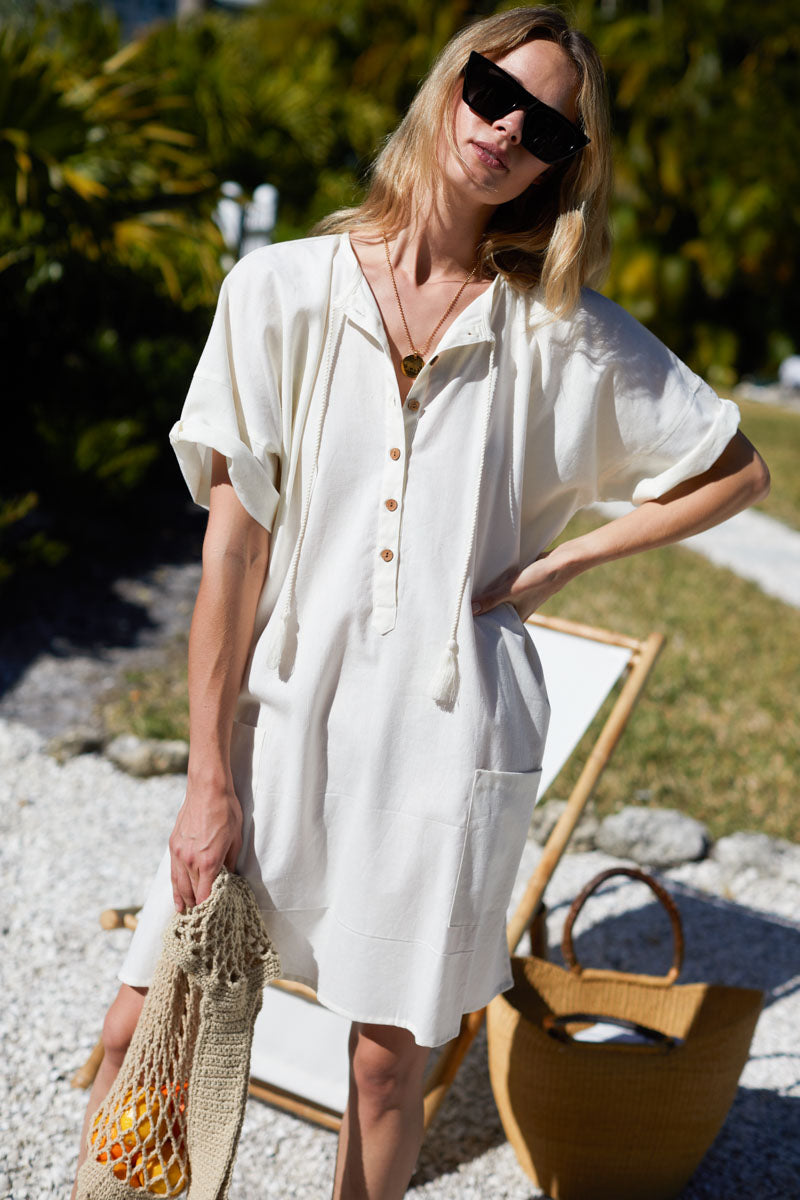 Baja Caftan - Ivory Organic