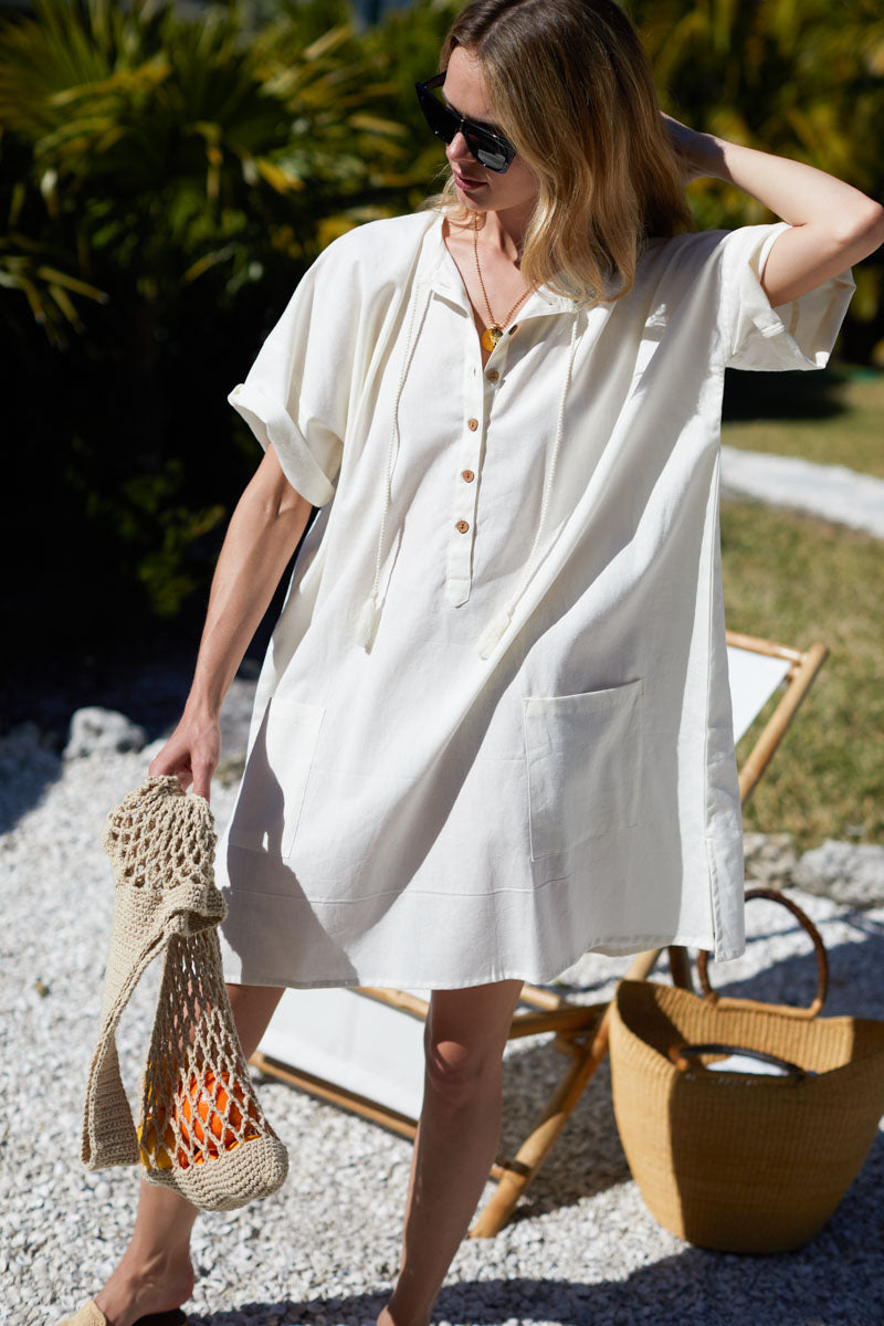 Baja Caftan - Ivory Organic