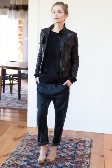 Emerson Biker Jacket - Black Leather