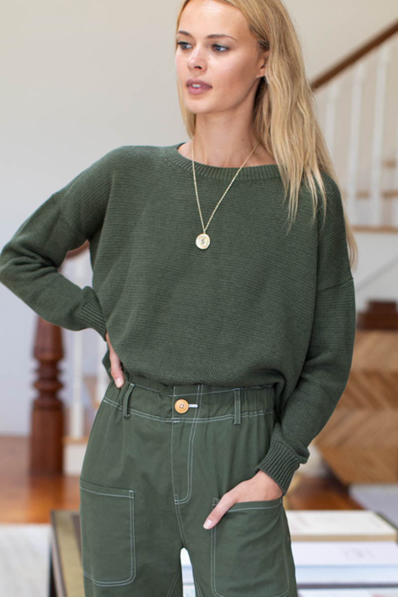 Carolyn Sweater - Army Organic