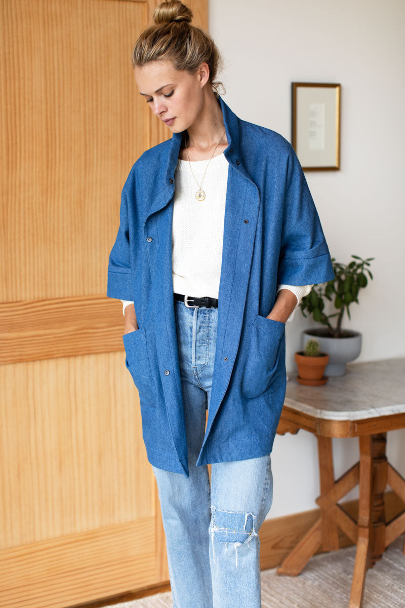 Denim Layering Jacket Shell - Indigo Denim