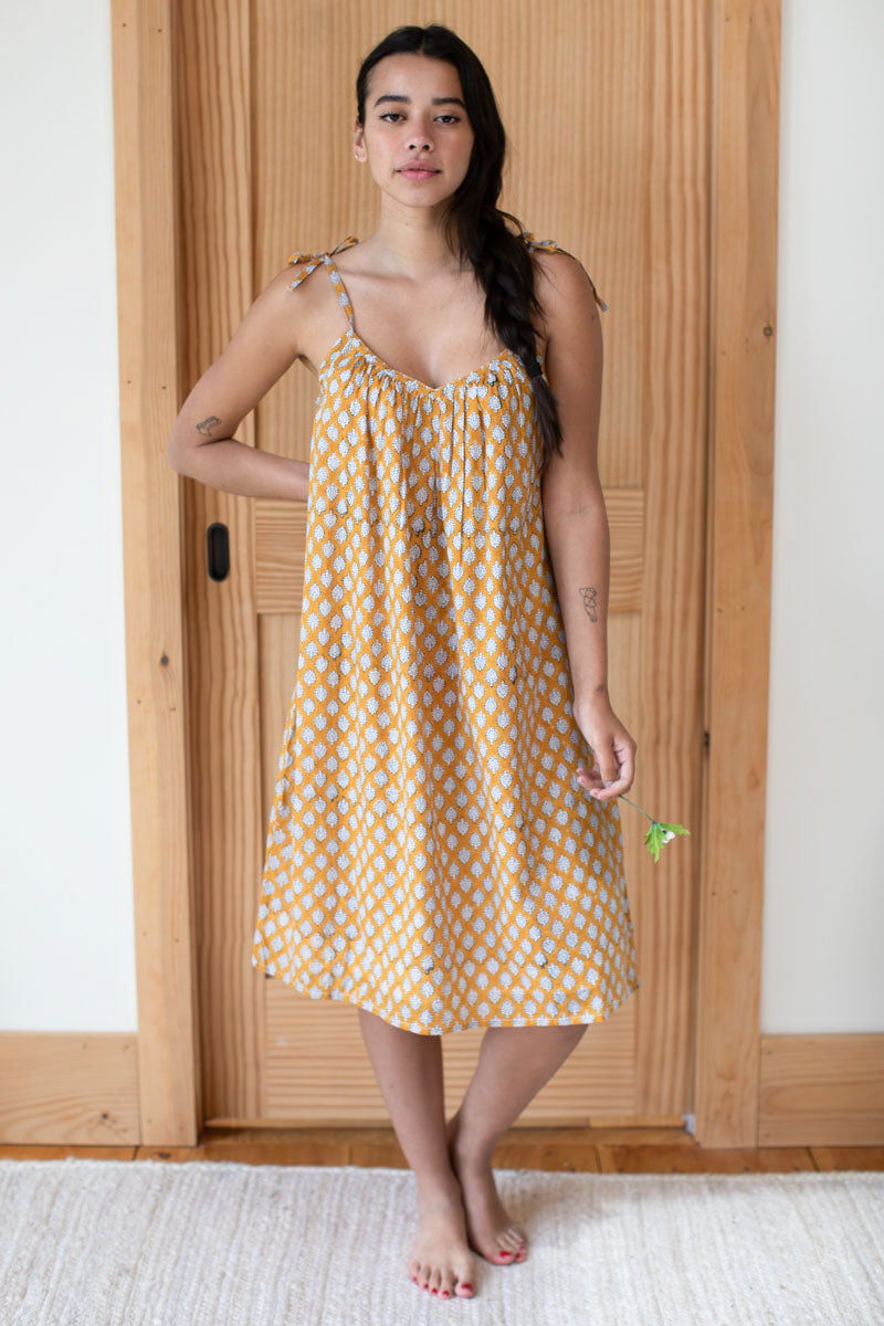 Mae Patch Pocket Dress - Sisters Yellow Organic