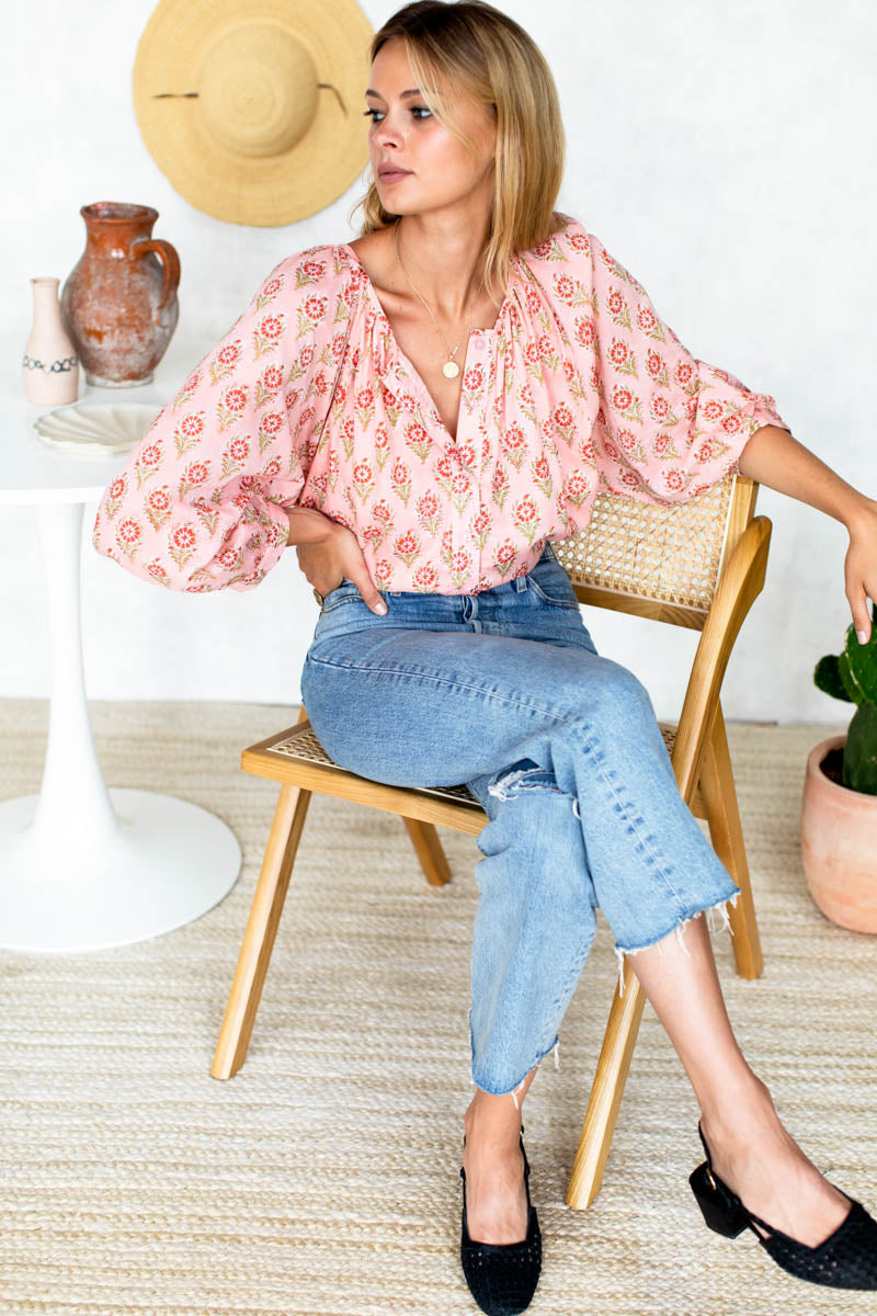 Frances Blouse - Monday Flowers Organic