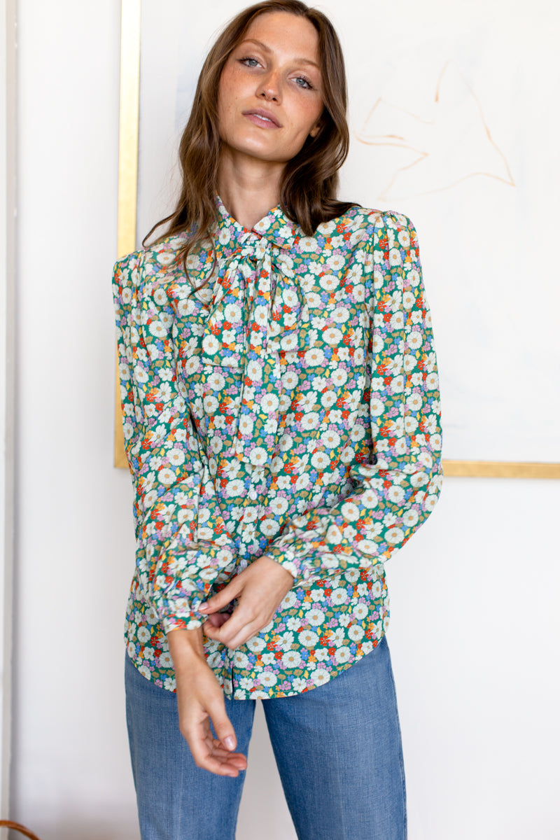 Frankie Blouse - Meadow Flower Print