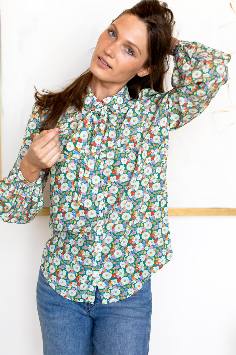 Frankie Blouse - Meadow Flower Print