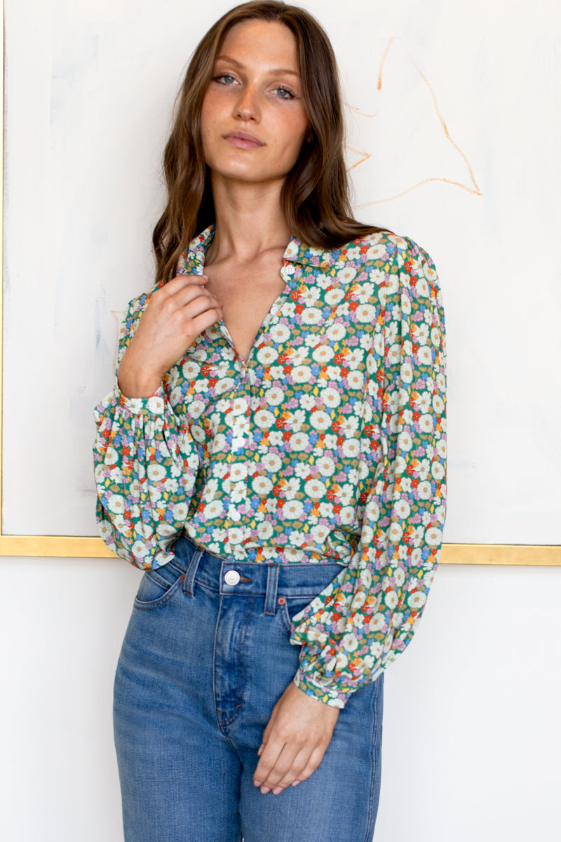 Frankie Blouse - Meadow Flower Print