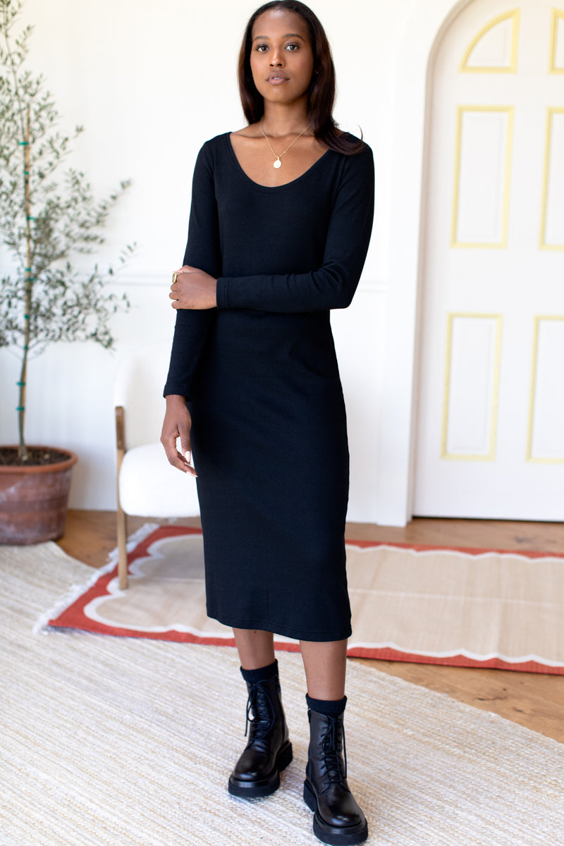 Go To Layering Dress - Black Organic