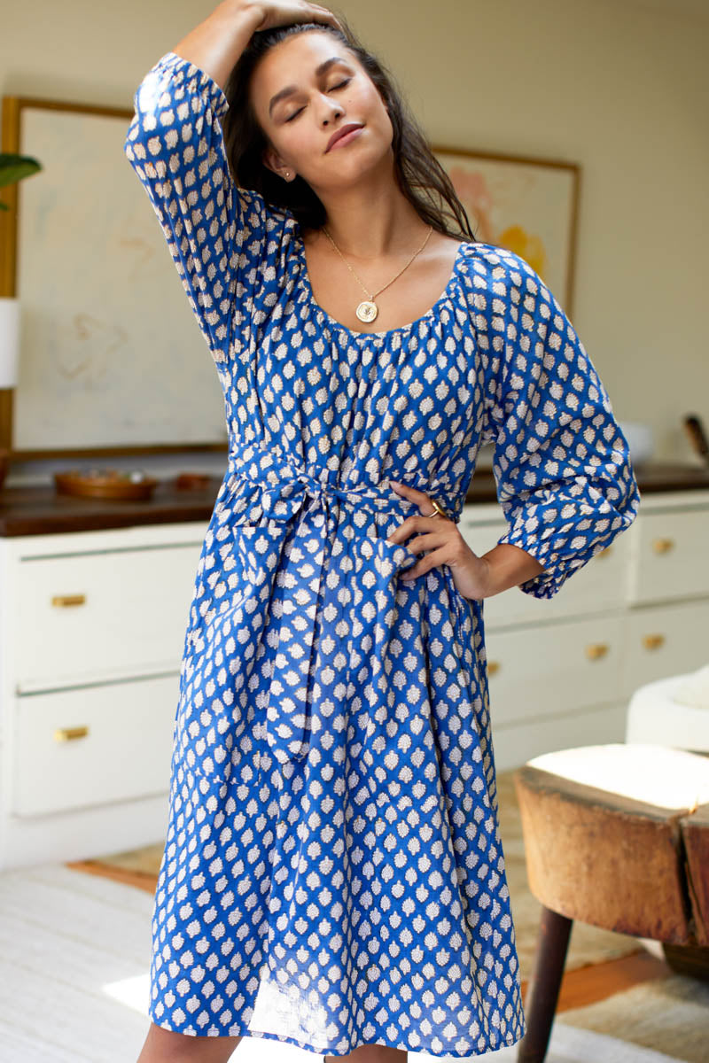 Jasmine Market Dress - Sisters Blue Organic