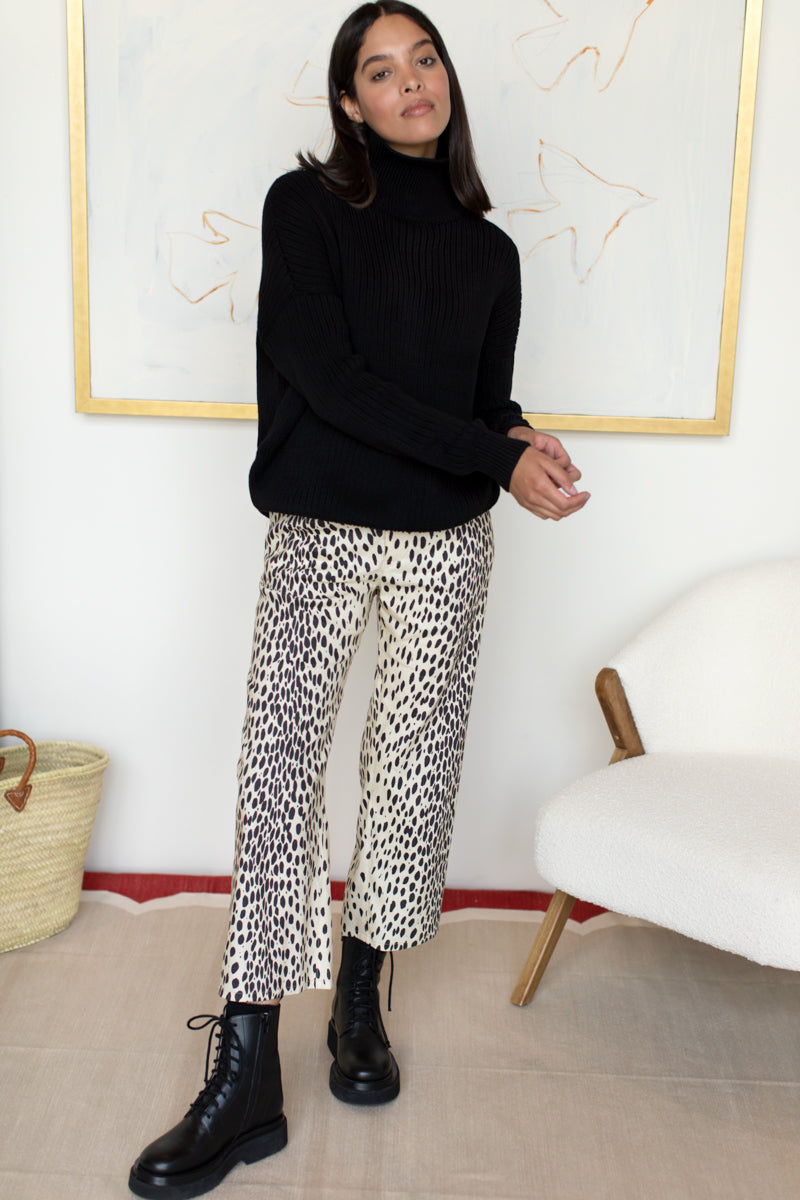 Johnny Sailor Pant - Leopard Linen