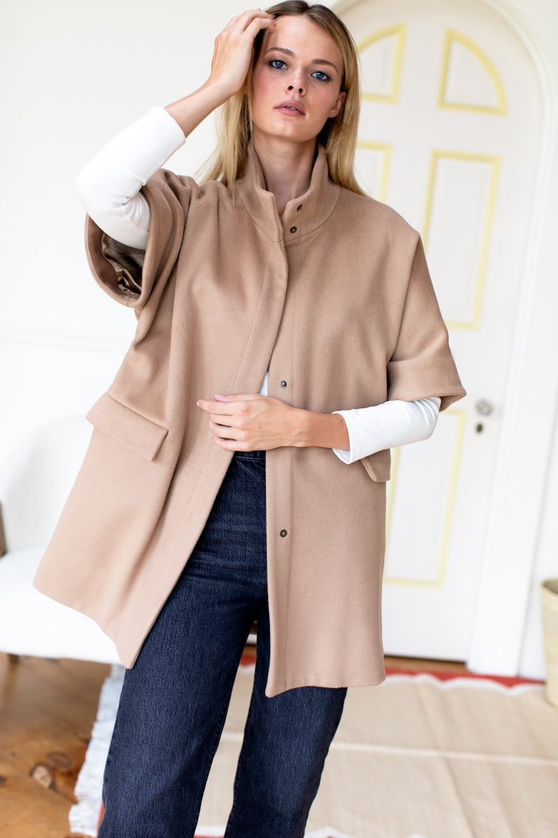 Layering Jacket - Camel Wool Cashmere