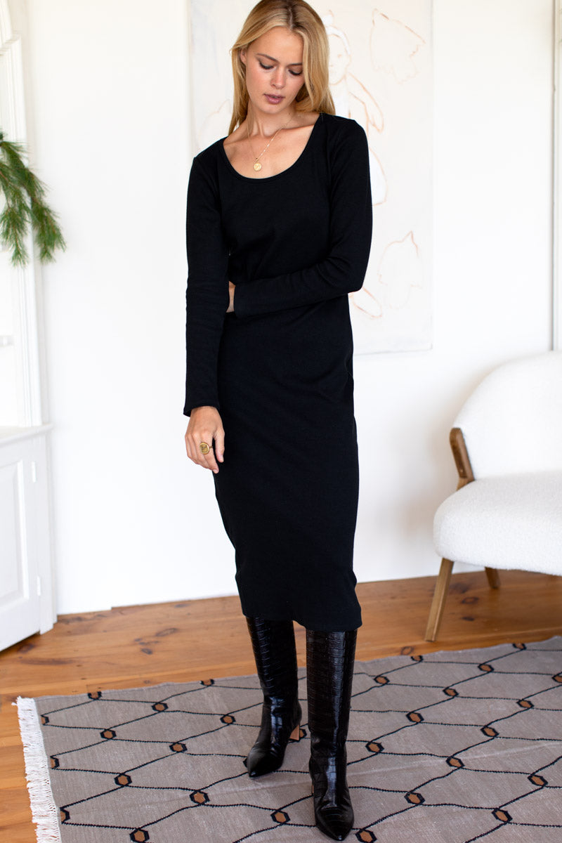 Go To Layering Dress - Black Organic